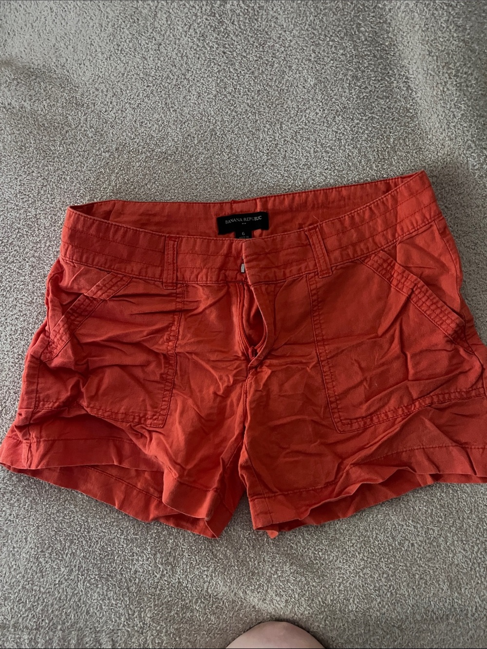 Banana Republic Orange-Red Cargo Bermudas - Women's